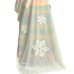 Off White Organdy Dupatta with Maroon Mirror Work Applique (Bombay Dyeing) - Image 6