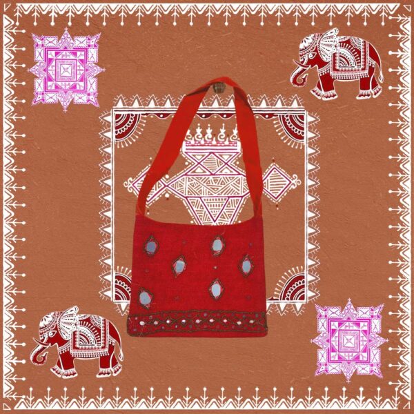 traditional Rajasthani Banjara bag multicolor cotton patchwork