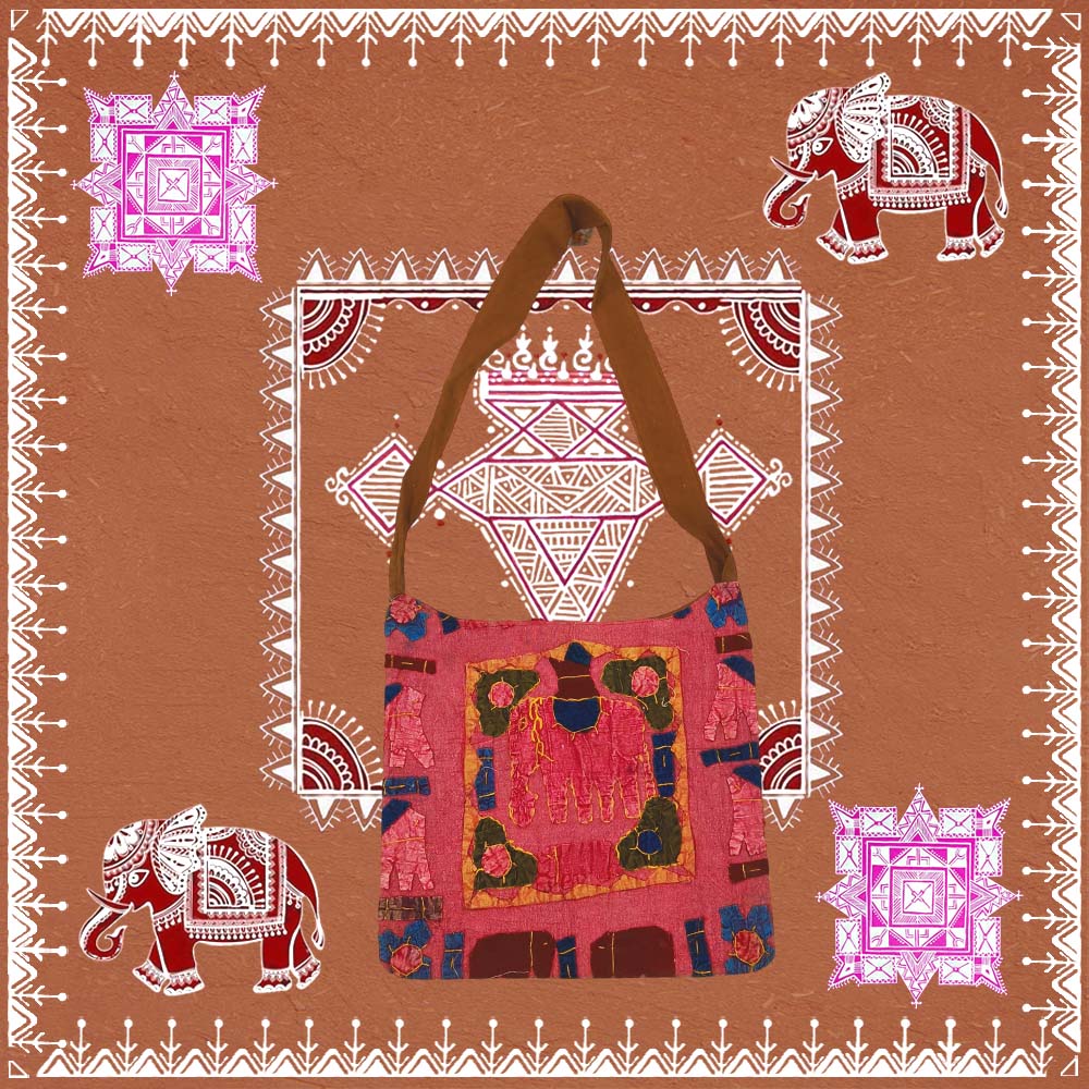 stunning barmer handicraft bag multi trendy applique embroidery mirrors