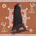 Black Modal Silk Dupatta with Ajrakh & Katha Work