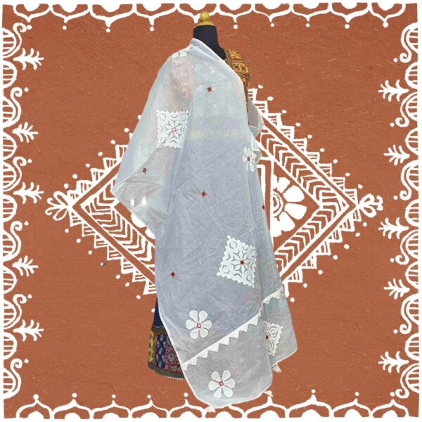exquisite applique stole organdy delicate patch work
