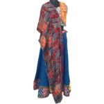 vibrant mirror work stole multicolor modal silk tukdi embroidery