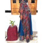 vibrant mirror work stole multicolor modal silk tukdi embroidery