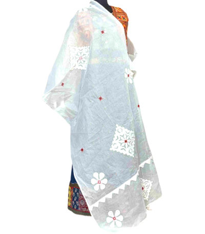 exquisite applique stole organdy delicate patch work