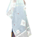 exquisite applique stole organdy delicate patch work
