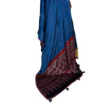 breathtaking ajrakh dupatta indigo modal silk mirror work