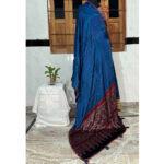 breathtaking ajrakh dupatta indigo modal silk mirror work