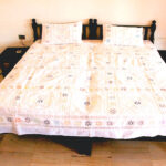 Applique Bedsheet exquisite barmer cream applique cutwork cotton single bedsheet