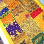 Exquisite Yellow and Multi Color Barmer Table Runner - Handcrafted Cotton Embroidered Khambadiya Patchwork (Flower and Leaf Design) - Image 7